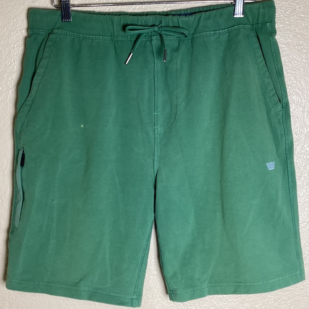 Mack Weldon Ace Sweatshort Mens Large Green Cotton Spandex Drawstring Shorts